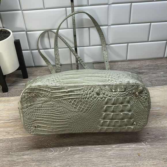 Brahmin Sea Glass Melbourne Medium Asher Leather Tote Shopper Travel RARE - Picture 4 of 13